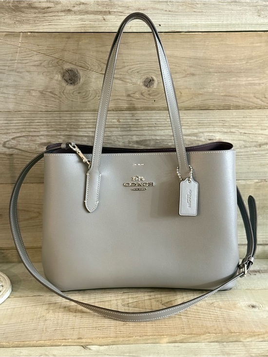 Coach Handbags - Coach Avenue Women's Gray Leather Tote with Adjustable Strap